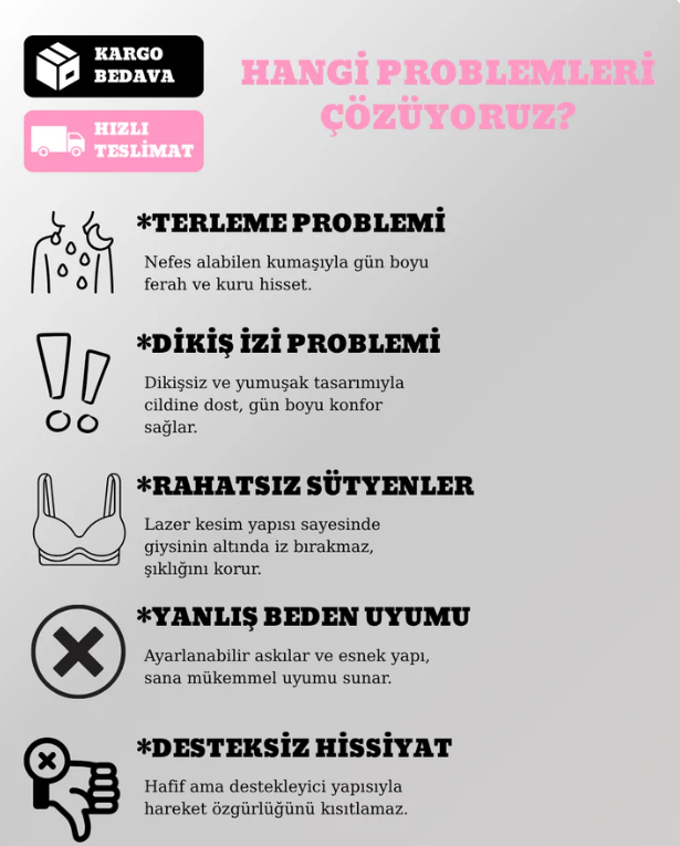 COLINA™ Ultra Konfor Dikişsiz Lazer Kesim Destekli Sütyen